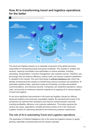 leewayhertz.com-How AI is transforming travel and logistics operations for the better