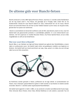 De ultieme gids voor Bianchi-fietsen.docx