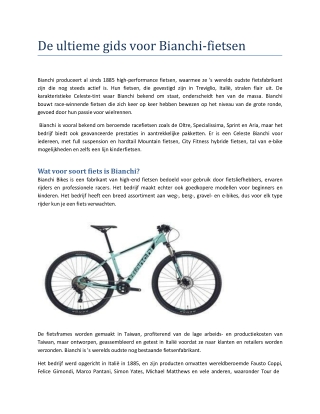 De ultieme gids voor Bianchi-fietsen.docx