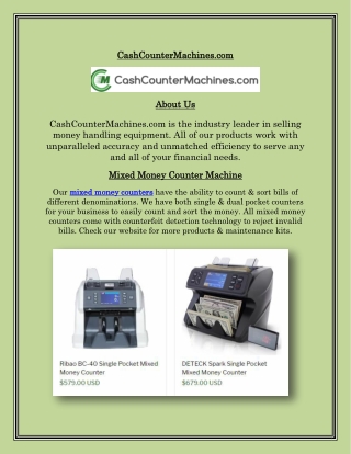 Mixed Money Counter for Sale