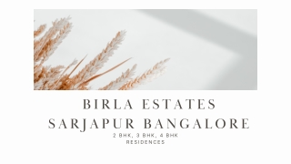 Birla Estates Sarjapur Bangalore - PDF