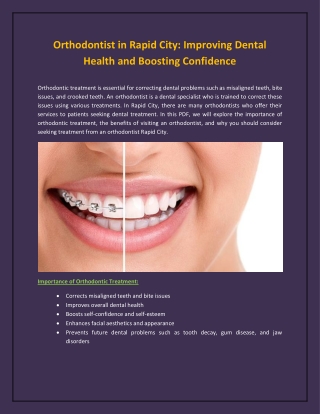Orthodontist in Rapid City: Improving Dental Health and Boosting Confidence