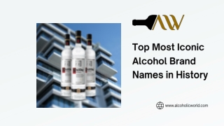 Top Most Iconic Alcohol Brand Names in History