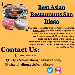 Best Asian Restaurants San Diego