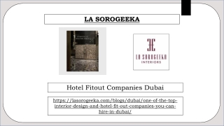 Hotel Fitout Companies Dubai