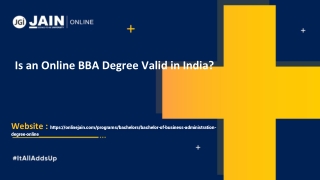 Is an Online BBA Degree Valid in India.