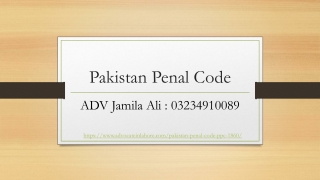 Pakistan Penal Code - PPC 1860