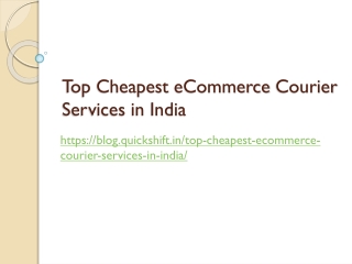 Top Cheapest eCommerce Courier Services in India