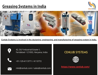 Top Rated Greasing Systems in India
