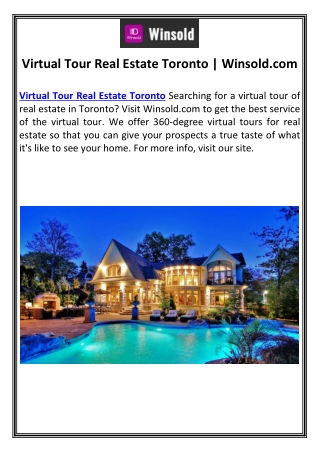 Virtual Tour Real Estate Toronto | Winsold.com