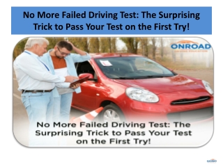 No More Failed Driving Test The Surprising Trick to Pass Your Test on the First Try