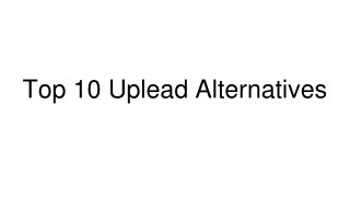 Top 10 Uplead Alternatives