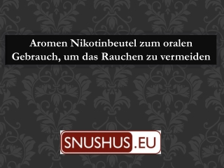 Aromen Nikotinbeutel zum oralen Gebrauch, um das Rauchen zu vermeiden