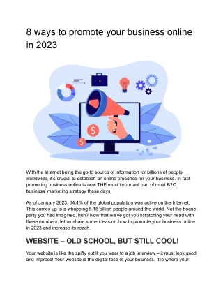 8 ways to promote your business online in 2023