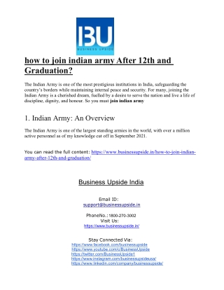 How to join Indian army After 12th and Graduation?