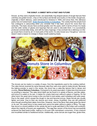 THE DONUT A SWEET WITH A PAST AND FUTURE