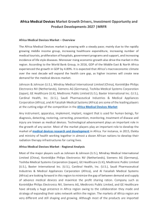 Africa Medical Devices Market