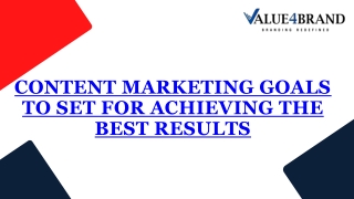 Content Marketing Goals to Set for Achieving the Best Results