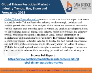 Thiram Pesticides Market- Agricultural & Animal feed