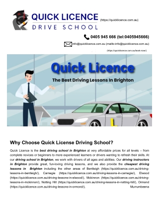 Get Your License with the Top Driving School in Brighton