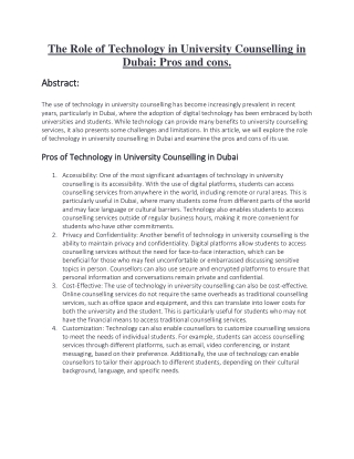 The role of technology in university counselling in Dubai - PROS AND CONS (1)