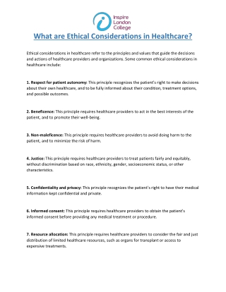 Ethical Considerations in Healthcare