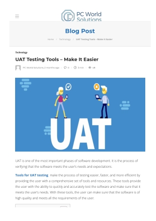 UAT Testing Tools - Make It Easier
