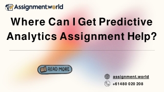 Where can I get Predictive Analytics Assignment Help