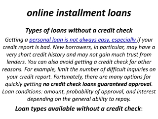 online installment loans