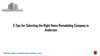 5 Tips for Selecting the Right Home Remodeling Company in Anderson