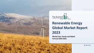 Renewable Energy Global Market Size, Share, Growth, Trends, By Product Type, By Application, By End User, By Region and