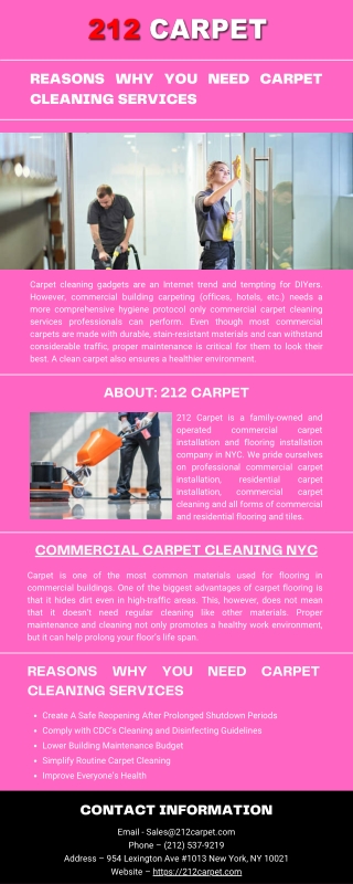 Reasons Why You Need Carpet Cleaning Services