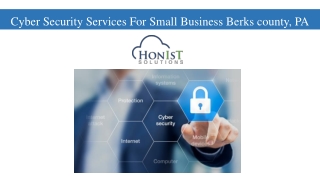 Cyber Security Services For Small Business Berks county, PA