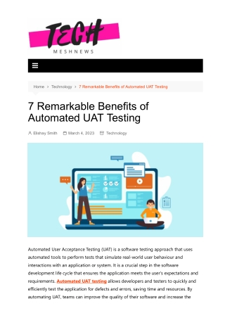 7 Remarkable Benefits of Automated UAT Testing