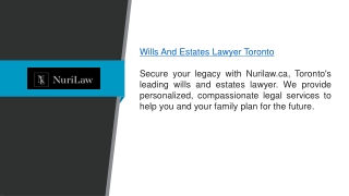 Wills And Estates Lawyer Toronto  Nurilaw.ca