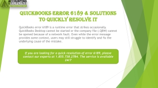 An easy guide to troubleshoot QuickBooks Error 6189