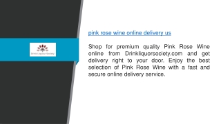 Pink Rose Wine Online Delivery Us Drinkliquorsociety.com