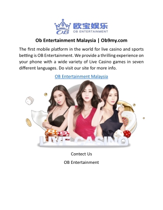 Ob Entertainment Malaysia