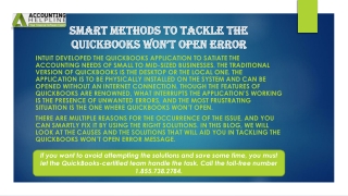 A complete guide to Quickbooks won't open issue