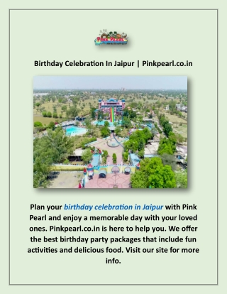 Birthday Celebration In Jaipur | Pinkpearl.co.in