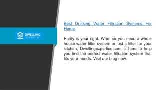 Best Drinking Water Filtration Systems for Home  Dwellingexpertise.com