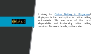 Online Betting in Singapore 8nplay.co