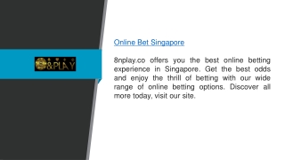 Online Bet Singapore 8nplay.co
