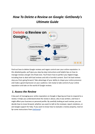 How To Delete A Review On Google