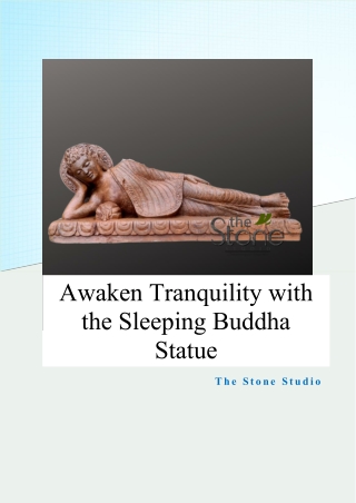 Awaken Tranquility with the Sleeping Buddha Statue: Find Inner PeaceandSerenity