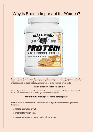 Why is Protein Important for Women