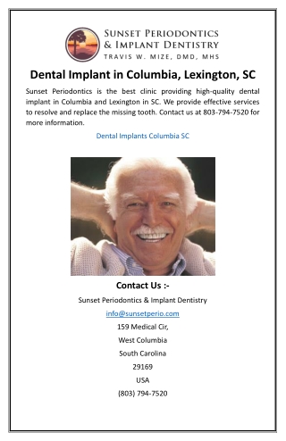 Dental Implant in Columbia, Lexington, SC