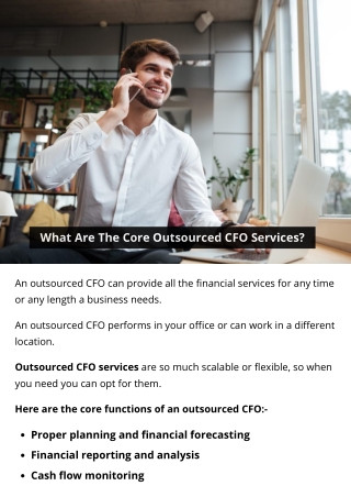 What Are The Core Outsourced CFO Services?