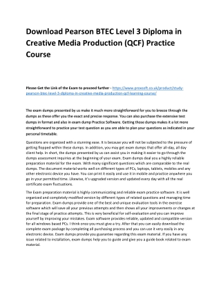 Download Pearson BTEC Level 3 Diploma in Creative Media Production (QCF) Practic