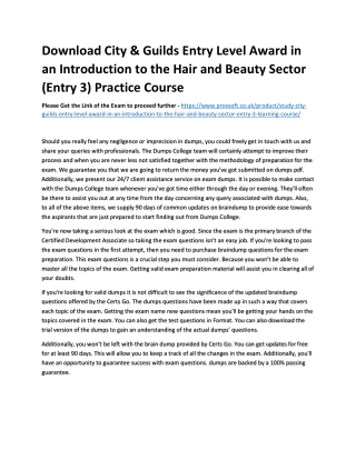 Download City & Guilds Entry Level Award in an Introduction to the Hair and Beau